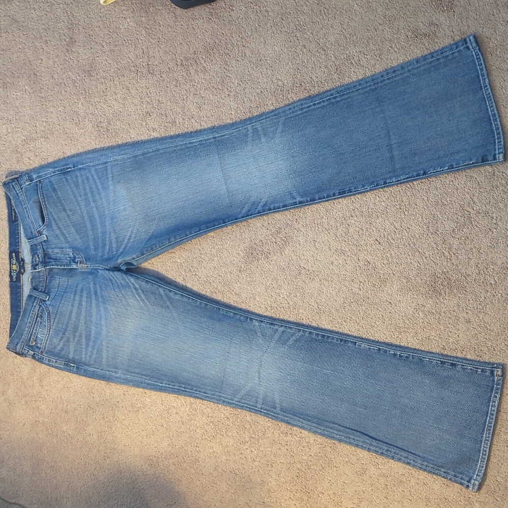 Lucky Brand 10/30 Sweet N Low Semi-Distressed Bootcut Denim Blue Jeans Faded